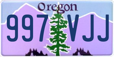 OR license plate 997VJJ