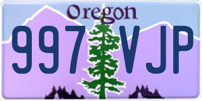 OR license plate 997VJP