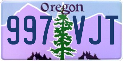 OR license plate 997VJT