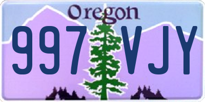 OR license plate 997VJY