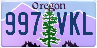 OR license plate 997VKL