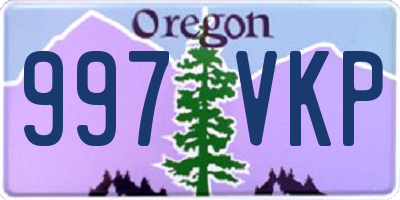 OR license plate 997VKP