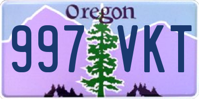 OR license plate 997VKT