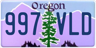 OR license plate 997VLD