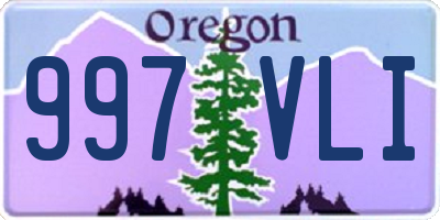 OR license plate 997VLI