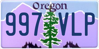 OR license plate 997VLP