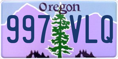 OR license plate 997VLQ