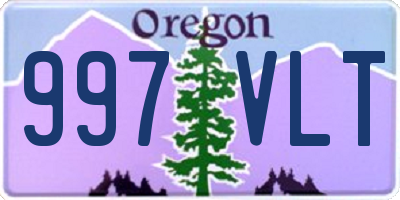 OR license plate 997VLT