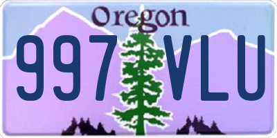 OR license plate 997VLU