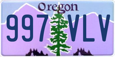OR license plate 997VLV