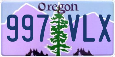 OR license plate 997VLX