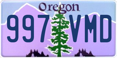 OR license plate 997VMD