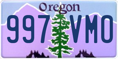 OR license plate 997VMO