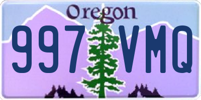 OR license plate 997VMQ