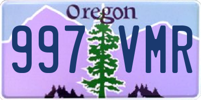 OR license plate 997VMR