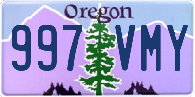 OR license plate 997VMY