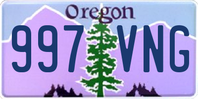 OR license plate 997VNG