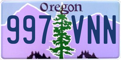 OR license plate 997VNN