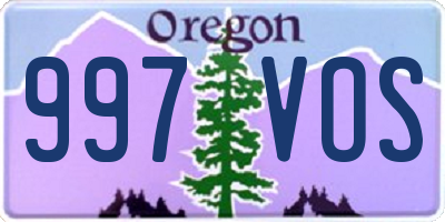 OR license plate 997VOS