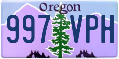 OR license plate 997VPH