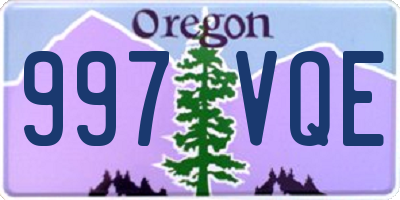 OR license plate 997VQE