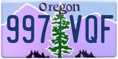 OR license plate 997VQF