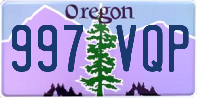 OR license plate 997VQP