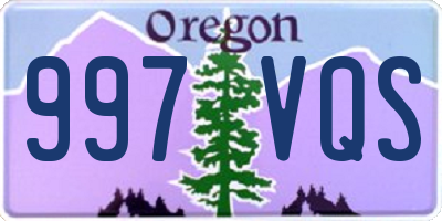 OR license plate 997VQS