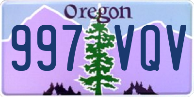 OR license plate 997VQV