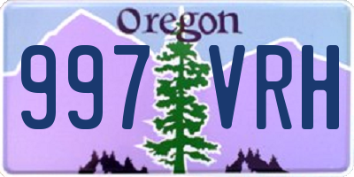 OR license plate 997VRH