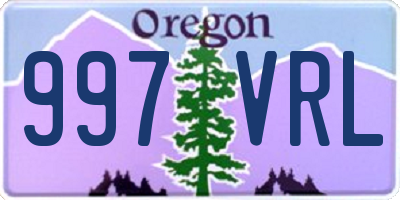 OR license plate 997VRL