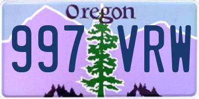 OR license plate 997VRW