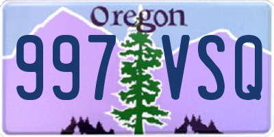 OR license plate 997VSQ