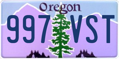 OR license plate 997VST