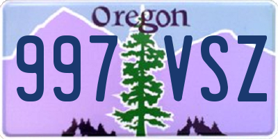 OR license plate 997VSZ