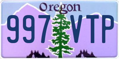 OR license plate 997VTP