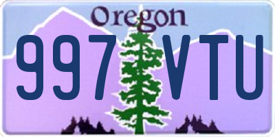 OR license plate 997VTU