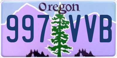 OR license plate 997VVB