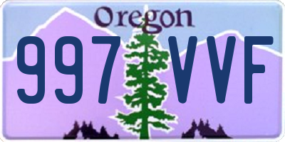 OR license plate 997VVF