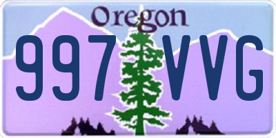 OR license plate 997VVG