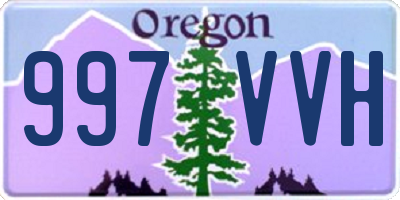 OR license plate 997VVH