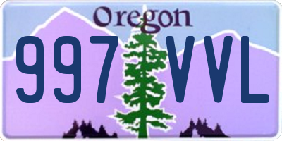 OR license plate 997VVL
