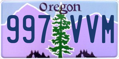 OR license plate 997VVM