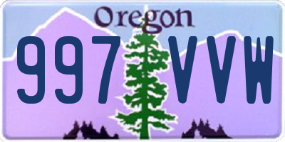 OR license plate 997VVW