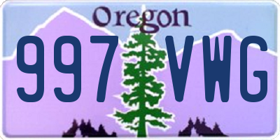 OR license plate 997VWG