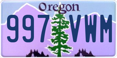 OR license plate 997VWM