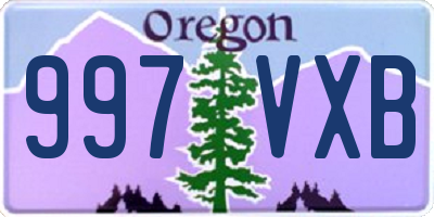 OR license plate 997VXB
