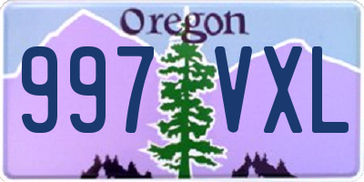 OR license plate 997VXL