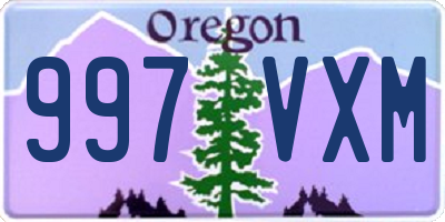 OR license plate 997VXM