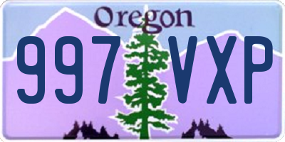 OR license plate 997VXP